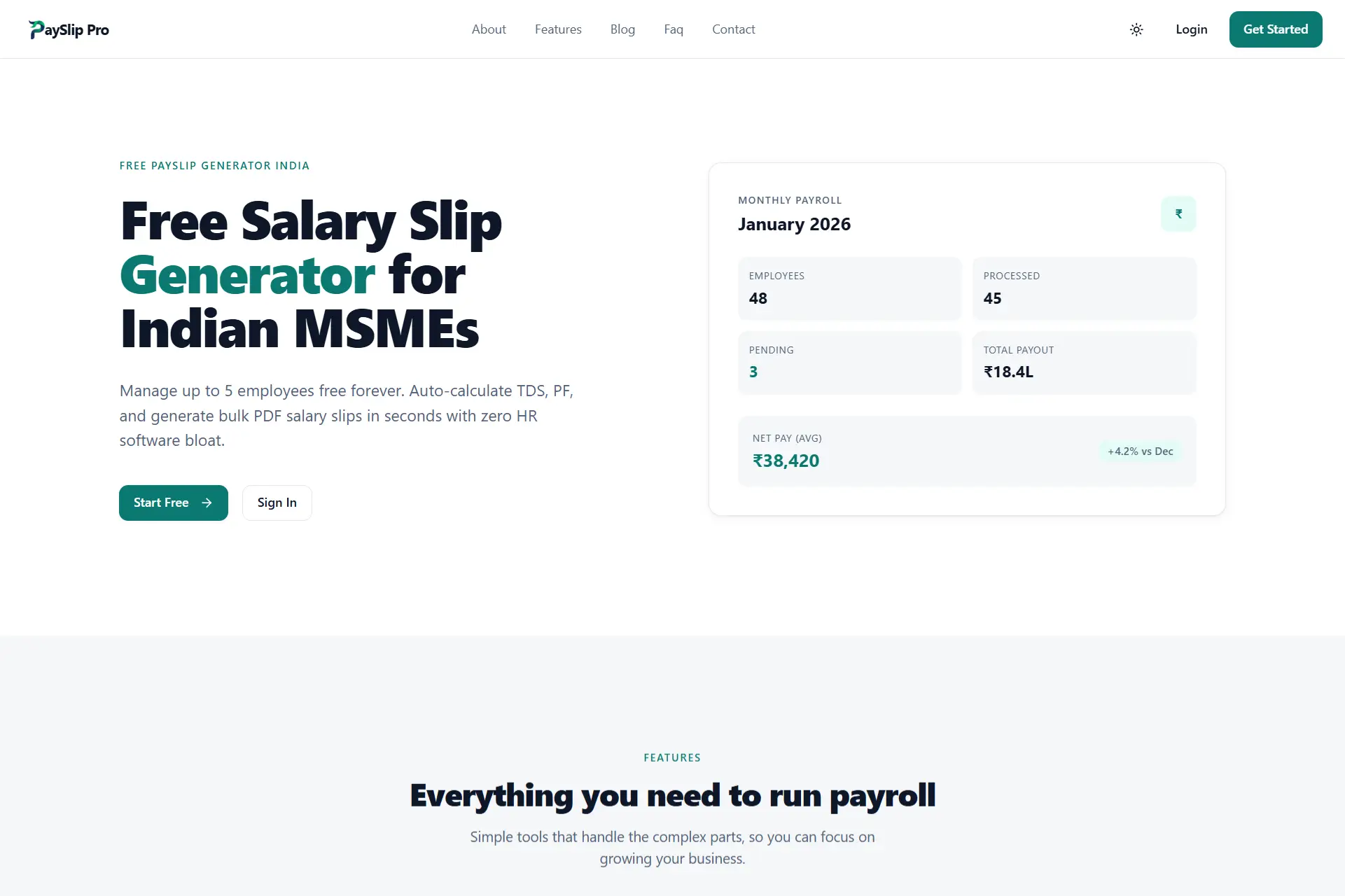 Free Payslip Generator Online – Create Salary Slip Easily